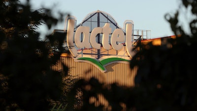 This Monday, Aug. 22, 2016 file photo shows a general view of the Lactalis headquarters in Laval, western France. Baby milk maker Lactalis and French authorities have ordered a global recall of millions of products over fears of salmonella bacteria contamination. Company spokesman Michel Nalet told The Associated Press on Monday Dec. 11, 2017, that the 'precautionary' recall both in France and abroad affects 'several million' products made since mid-February.