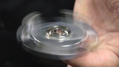 A fidget spinner, in action.
