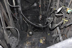 This Aug. 1, 2011, photo provided by the Texas Peace Officers shows the vehicle at the scene of the rural West Texas crash that killed Kerrybeth Hall and Matthew Smith. Police listed a Goodyear Wrangler SilentArmor tire – among more than 40,000 tires the company later recalled – as a cause of the crash.