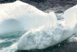 This March 2017 photo released by the U.S. Coast Guard and made by a robotic camera aboard a reconnaissance aircraft, shows icebergs floating near the Grand Banks of Newfoundland in the North Atlantic Ocean. The U.S. Coast Guard says about 1,000 icebergs drifted into the North Atlantic shipping lanes this year, marking the fourth consecutive 'extreme' ice season. The Connecticut-based Coast Guard International Ice Patrol monitors iceberg danger in the North Atlantic and warns ships. It held its annual meeting Thursday, Dec. 14 in New London, Conn., to discuss 2017 and look ahead to 2018.