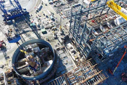 An aerial view of the V.C. Summer construction site in Jenkinsville, where two nuclear reactors were being built by Santee Cooper and South Carolina Electric & Gas.