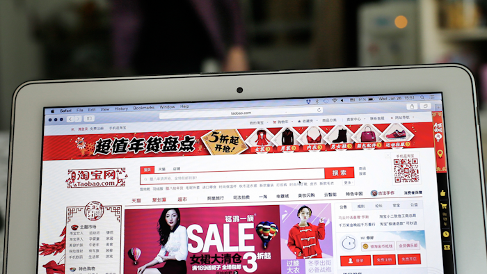 his Jan. 28, 2015, file photo shows a laptop computer screen displaying the website of Alibaba's Taobao main site at an office in Beijing. China is criticizing recent moves by the U.S. government and Congress targeting the sale of fake goods and Chinese telecoms equipment. Among the Chinese online markets listed was e-commerce giant Alibaba’s online marketplace Taobao, which has struggled for years to shed its reputation as an Internet emporium for fake goods.