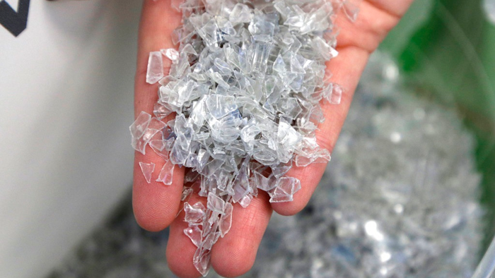 In this Thursday, Oct. 13, 2016, file photo, recycled plastic chips destined to be made in to thread are shown at the Repreve Bottle Processing Center, part of the Unifi textile company in Reidsville, N.C. On Wednesday, Jan. 3, 2018, the Institute for Supply Management, a trade group of purchasing managers, issues its index of manufacturing activity for December.