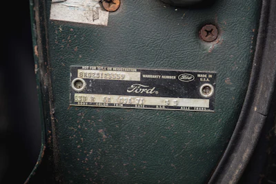 The original VIN plate.
