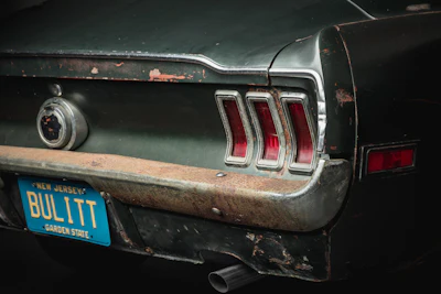 Original 1968 Mustang from movie Bullitt - rear lamps.
