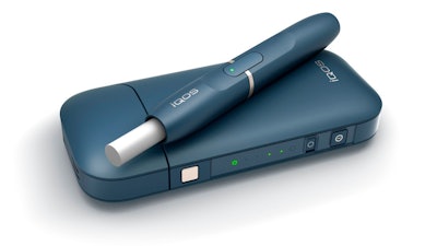 This undated image shows Philip Morris's iQOS product. The device heats tobacco sticks but stops short of burning them, an approach that Philip Morris says reduces exposure to tar and other toxic byproducts of burning cigarettes. This is different from e-cigarettes, which don’t use tobacco at all but instead vaporize liquid usually containing nicotine.
