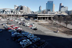 A tract of land known to locals as The Gulch is shown Thursday, Jan. 25, 2018, in Atlanta. As Atlanta vies to entice Amazon to build its second headquarters on the site, local leaders are studying a proposal to build a $5 billion project with more than three times the office space of New York's Empire State Building.