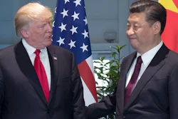In this Saturday, July 8, 2017, file photo, U.S. President Donald Trump, left, and Chinese President Xi Jinping arrive for a meeting on the sidelines of the G-20 Summit in Hamburg, Germany.
