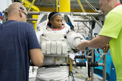 In this Sept. 16, 2014 photo provided by NASA, astronaut Jeanette Epps participates in a spacewalk training session at the Johnson Space Center in Houston. In June 2018, Epps was supposed to be the first African-American to live on the International Space Station, but on Thursday, Jan. 18, 2018, NASA announced it was pulling her off the mission for undisclosed reasons.