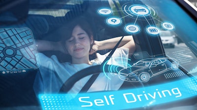 Sleeping Driving Autonomous Car Self Driving