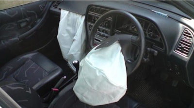 Deployed Takata air bags.