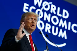 President Donald Trump delivers a speech to the World Economic Forum, Friday, Jan. 26, 2018, in Davos.