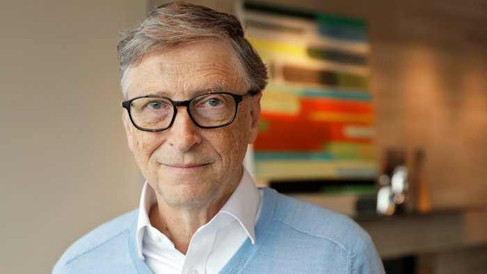 In this Feb. 1, 2018 photo, Microsoft co-founder Bill Gates, with his wife Melinda, poses for a photo before an interview with The Associated Press in Kirkland, Wash. The Gateses, as the world's top philanthropists, are rethinking their work in America as they confront what they consider their unsatisfactory track record on schools, the country's growing inequity and a president they disagree with more than any other.