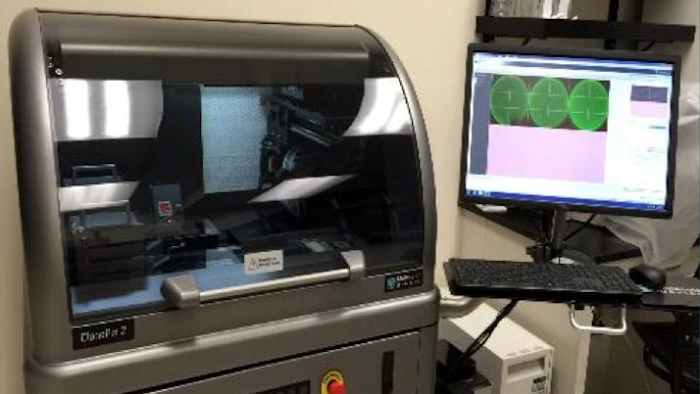 Using robotics, Phil Berman's lab at UC Santa Cruz was able to automate the process of screening tens of thousands of cells to find cell lines that produce large amounts of the desired protein for an HIV vaccine.