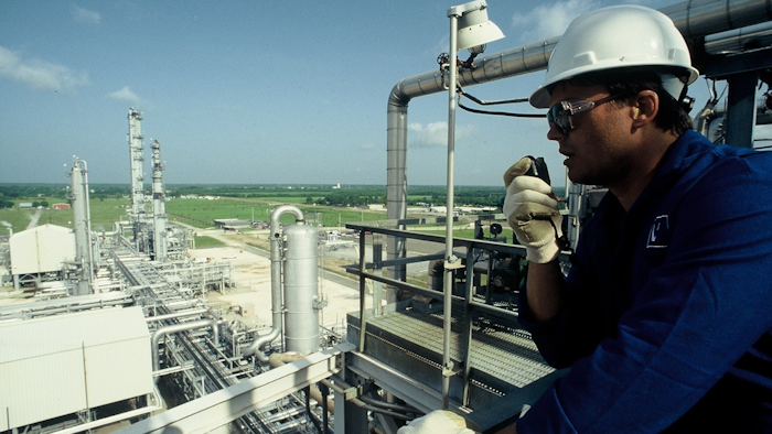 A worker at Westlake Chemical.