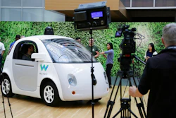 The Waymo driverless concept car.