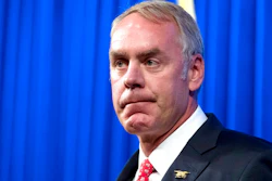 In this Sept. 29, 2017, file photo, Interior Secretary Ryan Zinke speaks about the Trump Administration's energy policy at the Heritage Foundation in Washington. A second federal judge has rejected the Trump administration's efforts to delay an Obama-era regulation aimed at restricting harmful methane emissions from oil and gas production on federal lands.