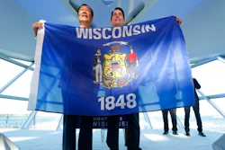 Wisconsin Gov. Scott Walker posed this past summer with Foxconn chairman Terry Gou.