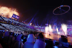 Fireworks explode over the opening ceremony of the 2018 Winter Olympics in Pyeongchang, South Korea, Friday, Feb. 9, 2018.