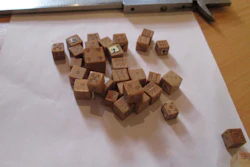 These are 14th century medieval dice from the Netherlands recovered during an excavation in the 1990s.