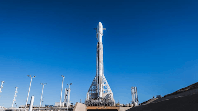 The Falcon 9 at Vandenberg Air Force Base in California.