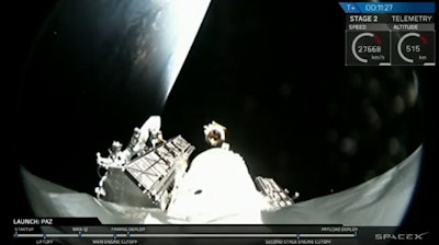 The successful deployment of the PAZ satellite to low-Earth orbit was confirmed by SpaceX on Twitter.