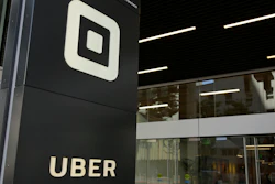 This June 21, 2017, file photo shows the building that houses the headquarters of Uber, in San Francisco. Ride-hailing giant Uber's full-year net loss widened to $4.5 billion in 2017 as the company endured a tumultuous year that included multiple scandals, a lawsuit alleging the theft of trade secrets and the replacement of its CEO. A person briefed on the results provided some numbers and confirmed the accuracy of The Information's story to The Associated Press on Wednesday, Feb. 14, 2018.