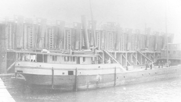 The Margaret Olwill was built in 1887 and wrecked in Lake Erie, off the shore of Lorain, in 1899. Five people died on the trip from Kelleys Island to Cleveland.