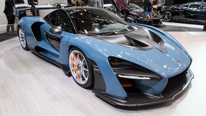 The New McLaren Senna is presented during the press day at the 88th Geneva International Motor Show in Geneva, Switzerland, Tuesday, March 6, 2018.
