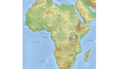 Africa Map Sized Mapswire