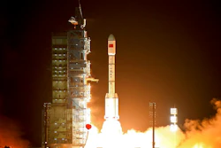 In this Sept. 29, 2011, file photo, a Long March-2FT1 carrier rocket loaded with China's Tiangong-1 space station blasts off from the launch pad at the Jiuquan Satellite Launch Center in northwest China's Gansu Province. China’s defunct and believed out-of-control Tiangong 1 space station is expected to re-enter Earth’s atmosphere sometime in the coming days, although the risk to people and property on the ground is considered low.