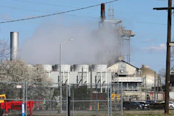 A March 13, 2018 photo shows the AdvanSix plant in Hopewell, Va. State and federal authorities have responded to AdvanSix, an industrial chemical manufacturing facility, as part of what a Virginia official says is a criminal environmental investigation. AdvanSix said in a statement that authorities were at the company's plant in Hopewell Tuesday to execute a search warrant. Spokeswoman Debra Lewis says the company is 'still learning' about the investigation and she can't provide further details.
