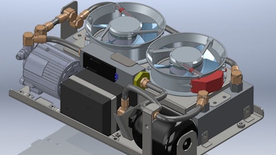 An example of a custom liquid cooling system.
