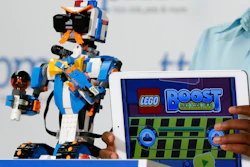 In this Sept. 26, 2017, photo, the 'LEGO Boost,' from LEGO, is shown at the 2017 TTPM Holiday Showcase in New York. Lego presents annual results on Tuesday, March 6, 2018.