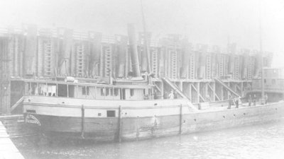 The Margaret Olwill was built in 1887 and wrecked in Lake Erie, off the shore of Lorain, in 1899. Five people died on the trip from Kelleys Island to Cleveland.