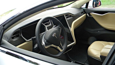 The interior of a Tesla Model S.