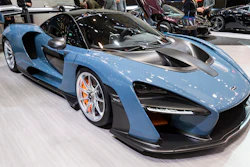 The New McLaren Senna is presented during the press day at the 88th Geneva International Motor Show in Geneva, Switzerland, Tuesday, March 6, 2018.