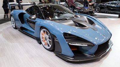 The New McLaren Senna is presented during the press day at the 88th Geneva International Motor Show in Geneva, Switzerland, Tuesday, March 6, 2018.