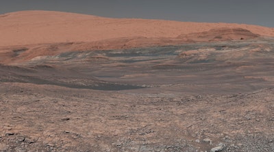 This image provided by NASA, assembled from a series of January 2018 photos made by the Mars Curiosity rover, shows an uphill view of Mount Sharp, which Curiosity has been climbing. Spanning the center of the image is an area with clay-bearing rocks that scientists are eager to explore; it could shed additional light on the role of water in creating Mount Sharp. On Thursday, March 2, 2018, NASA’s Mars rover Curiosity marked 2,000 days on the red planet by Martian standards. A Martian sol, or solar day, is equivalent to 24 hours, 39 minutes and 35 seconds. So 2,000 days on Mars equal 2,055 days here on Earth.