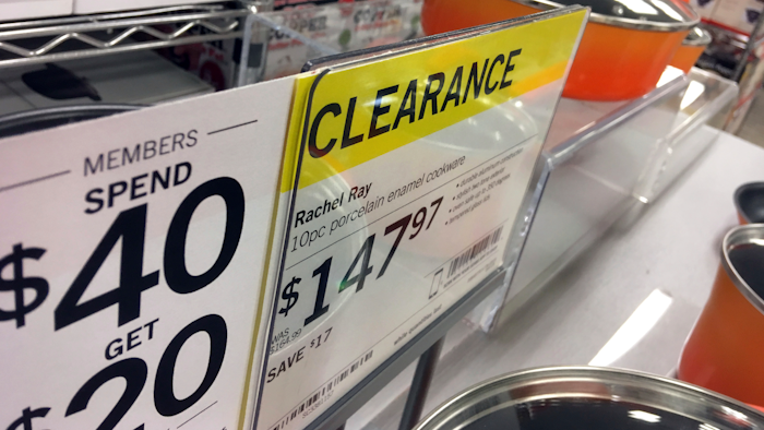 Merchandise at a store in Salem, New Hampshire.