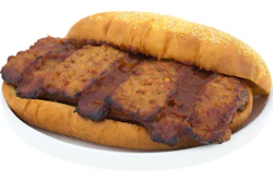 Cooked Pork Rib Sandwich In Bun On A Plate 479405228 4155x2522
