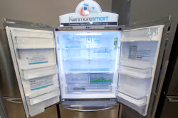 A Kenmore Elite Smart French Door Refrigerator appears on display at a Sears store in West Jordan, Utah.