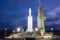 The SpaceX Falcon Heavy rocket.
