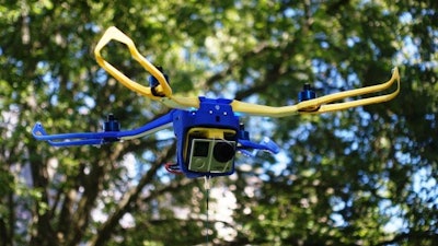 Fotokite makes drones with video cameras that are attached to a retractable cord and power source.