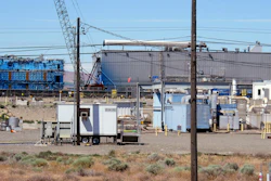 This May 13, 2017, photo shows a portion of the Plutonium Finishing Plant on the Hanford Nuclear Reservation near Richland, Wash. Officials say dozens of workers demolishing the 1940s-era plutonium processing plant there have ingested or inhaled radioactive particles in the past year, prompting a halt to the demolition of the plant until a safe plan can be developed.