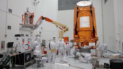 Prepping the Kepler spacecraft pre-launch in 2009.