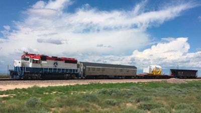 The cask underwent further testing at the Transportation Technology Center facility near Pueblo, Colo., at the end of the third leg of the journey.