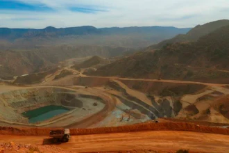 This 2012 courtesy photo shows a view from the Dolores mine, a gold and silver operation run by the Canadian company Pan American Silver, in Madera, Chihuahua. Since Tuesday, May 22, 2018, tension grew when some 400 employees, at least three foreigners among them, began fearing threats from organized crime bands.