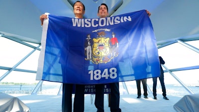 Terry Gou, Chairman of Foxconn, and Wisconsin Gov. Scott Walker.