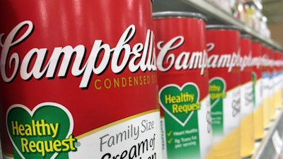 Campbell's soups on display at a local supermarket in Orlando, FL.